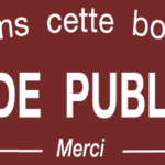 plaque stop pub en pvc bordeau