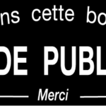 plaque stop pub en pvc noir