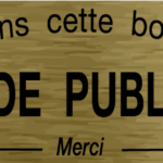 plaque stop pub en pvc or brossé