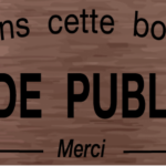 plaque stop pub en pvc or rose brossé