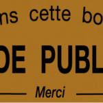 plaque stop pub en pvc or satiné