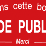 plaque stop pub en pvc rouge