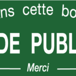 plaque stop pub en pvc vert