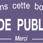 plaque stop pub en pvc violet