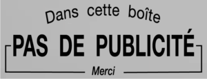 Plaque STOP PUB en PVC argent