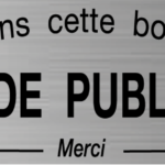 plaque stop pub en pvc argent brossé