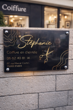 plaque salon de coiffure